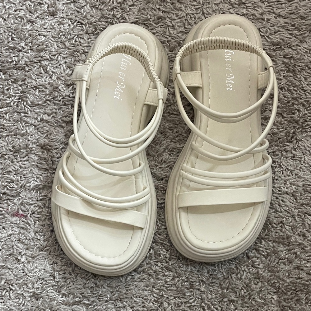 Chic White Strappy Sandals